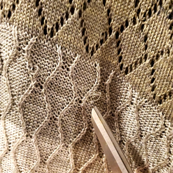 COPY - Blue and cream open front short sleeve cardigan Kim Rogers - Picture 11 of 12